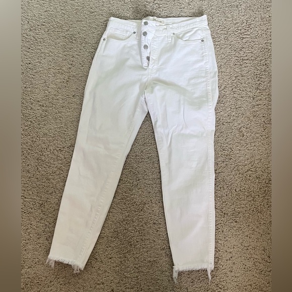 Madewell White High Rise Jeans Relaxed Fit - Picture 2 of 2